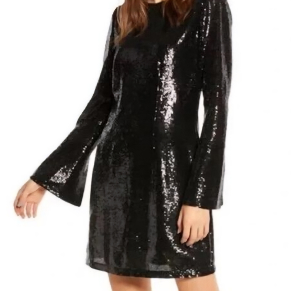 Something Navy Black Mini Dress